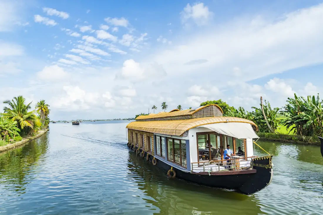 Houseboat cruising the Kerala backwaters